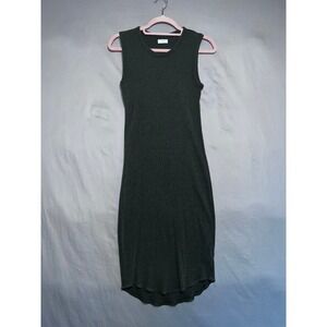 Community Aritzia Sleeveless Ribbed Knit Midi Dress Olive Green XS
